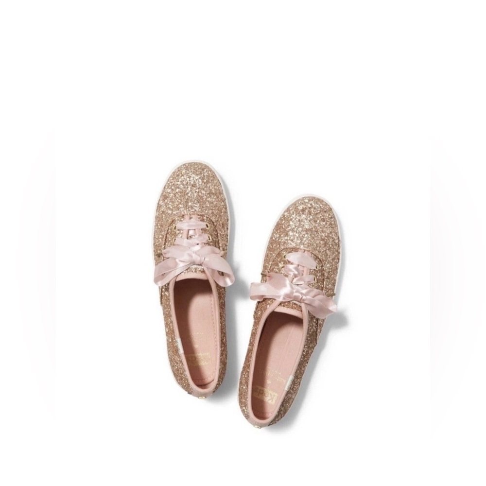 Sparkle Pink Women's Glitter Sneakers with Ribbon Laces